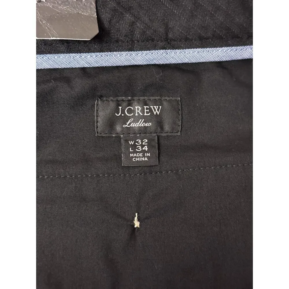 New J Crew Ludlow Slim Dress Pants 32 x 34 Mens Blue Stretch Wool Trouser